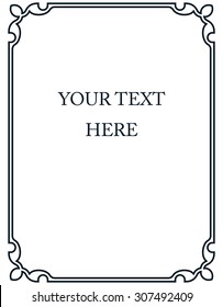 Border frame deco vector art simple line corner
