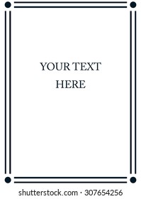 Border frame deco vector art simple line corner