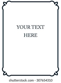 Border frame deco vector art simple line corner