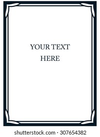 Border frame deco vector art simple line corner
