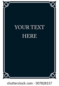 Border frame deco vector art simple line corner