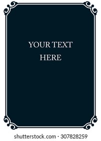 Border frame deco vector art simple line corner