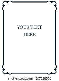 Border frame deco vector art simple line corner