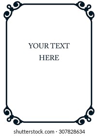 Border frame deco vector art simple line corner