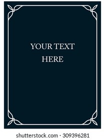 Border frame deco vector art simple line corner
