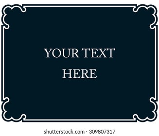 Border frame deco vector art simple line corner