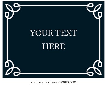 Border frame deco vector art simple line corner