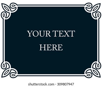 Border frame deco vector art simple line corner