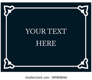 Border frame deco vector art simple line corner