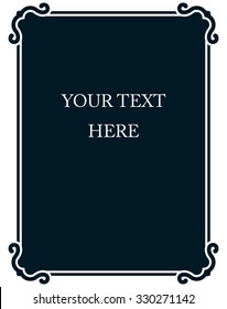 Border frame deco vector art simple line corner