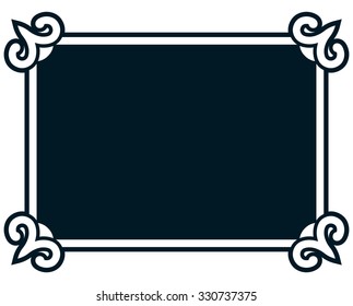 Border frame deco vector art simple line corner