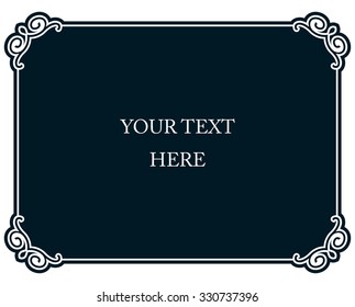 Border frame deco vector art simple line corner