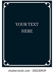 Border frame deco vertical vector art simple line corner