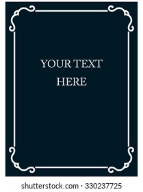 Border frame deco vertical vector art simple line corner