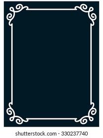 Border frame deco vertical vector art simple line corner