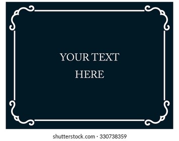 Border frame deco vertical vector art simple line corner