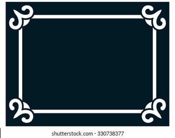 Border frame deco vertical vector art simple line corner