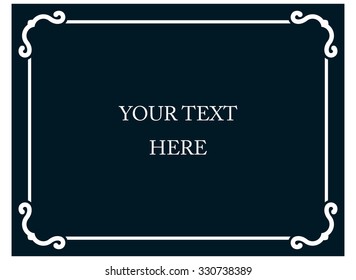 Border frame deco vertical vector art simple line corner