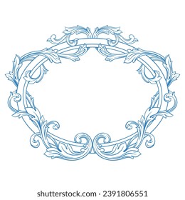 Grenz- oder Rahmendekoration, filigrane Kalligrafie-Elemente im Barockstil, Vintage und Retro
