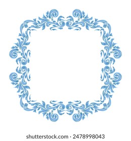 Border or frame decorative ornament element in vintage baroque and retro style