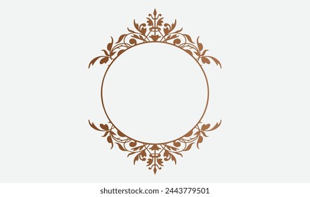 Border And Frame Desig, circle floral art