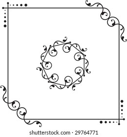 Borde, diseño de marco, pieza central (marco de elemento de diseño)