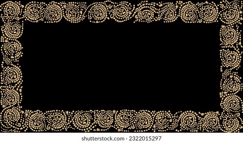 Border, frame from the design elements of the ancient Mayan peoples