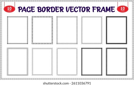Border frame design elements for printable pages