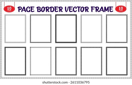 Border frame design elements for printable pages
