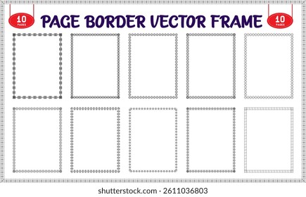 Border frame design elements for printable pages