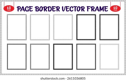 Border frame design elements for printable pages