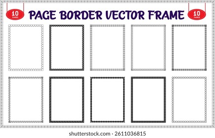Border frame design elements for printable pages