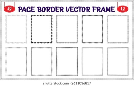 Border frame design elements for printable pages