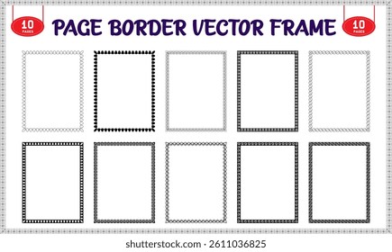 Border frame design elements for printable pages