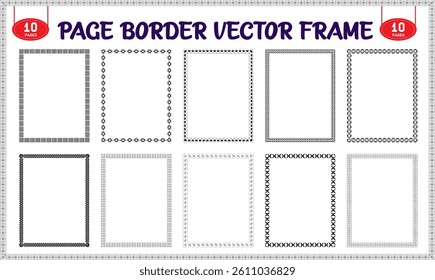 Border frame design elements for printable pages