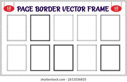 Border frame design elements for printable pages