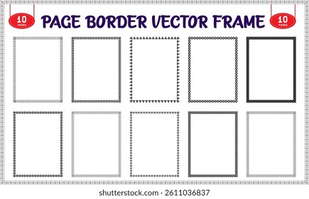 Border frame design elements for printable pages