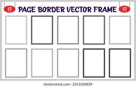 Border frame design elements for printable pages