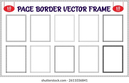 Border frame design elements for printable pages