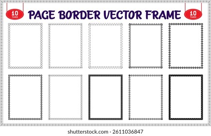 Border frame design elements for printable pages