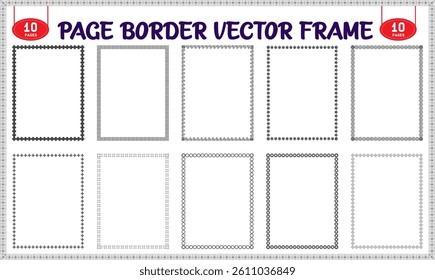Border frame design elements for printable pages