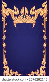 Border frame design floral banner element