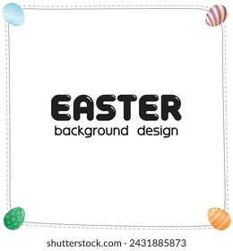 border frame easter eeg day festival background design