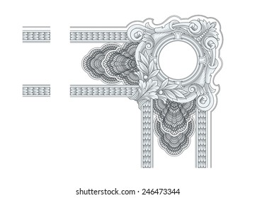 Border Frame Engraving vector