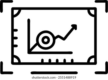 Border frame with financial growth chart for Dhanteras with copy space concept as Camera movement Pan across the financial growth chart. Scene Isolated white background with ample