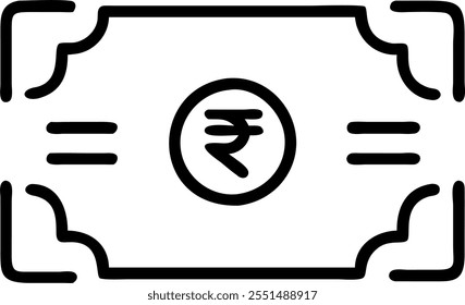 Border frame with financial symbols for Dhanteras with copy space concept as Camera movement Pan across the financial symbols. Scene Isolated white background with ample copy space