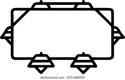 Border frame with gold bars for Dhanteras with copy space concept as Camera movement Pan across the gold bars. Scene Isolated white background with ample copy space in the center.