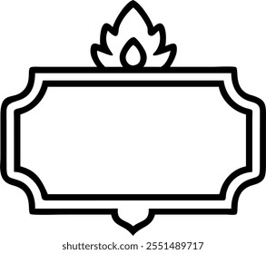 Border frame with golden tree for Dhanteras with copy space concept as Camera movement Zoom into the golden tree. Scene Isolated white background with ample copy space in the cente