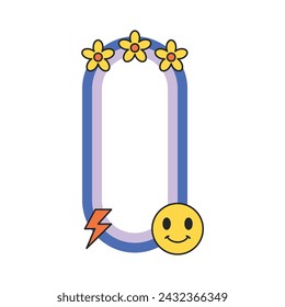 Border frame with groovy style