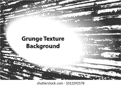 Border Frame Grunge Texture with Overlay Halftone Dots Effect, Vector Background Illustration EPS 10